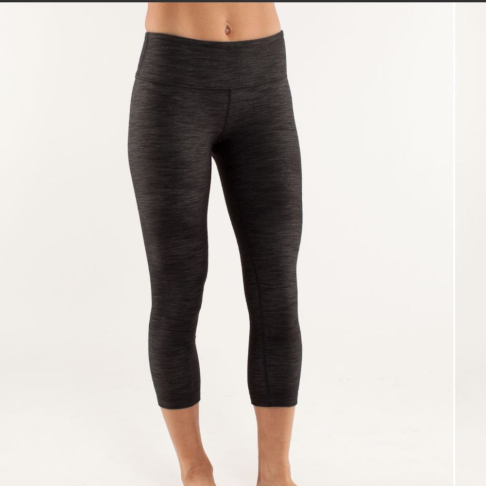 Lululemon Wunder Under Crop Deep Indigo Denim Leggings 6
